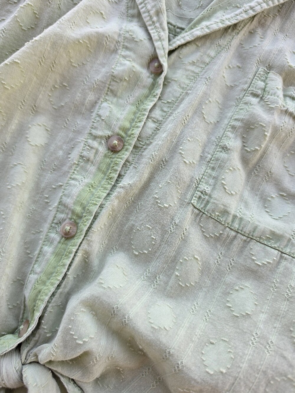 Anthropologie Pilcro The Cammie Surf Tie Hem Button Front Blouse‎ - Picture 7 of 10